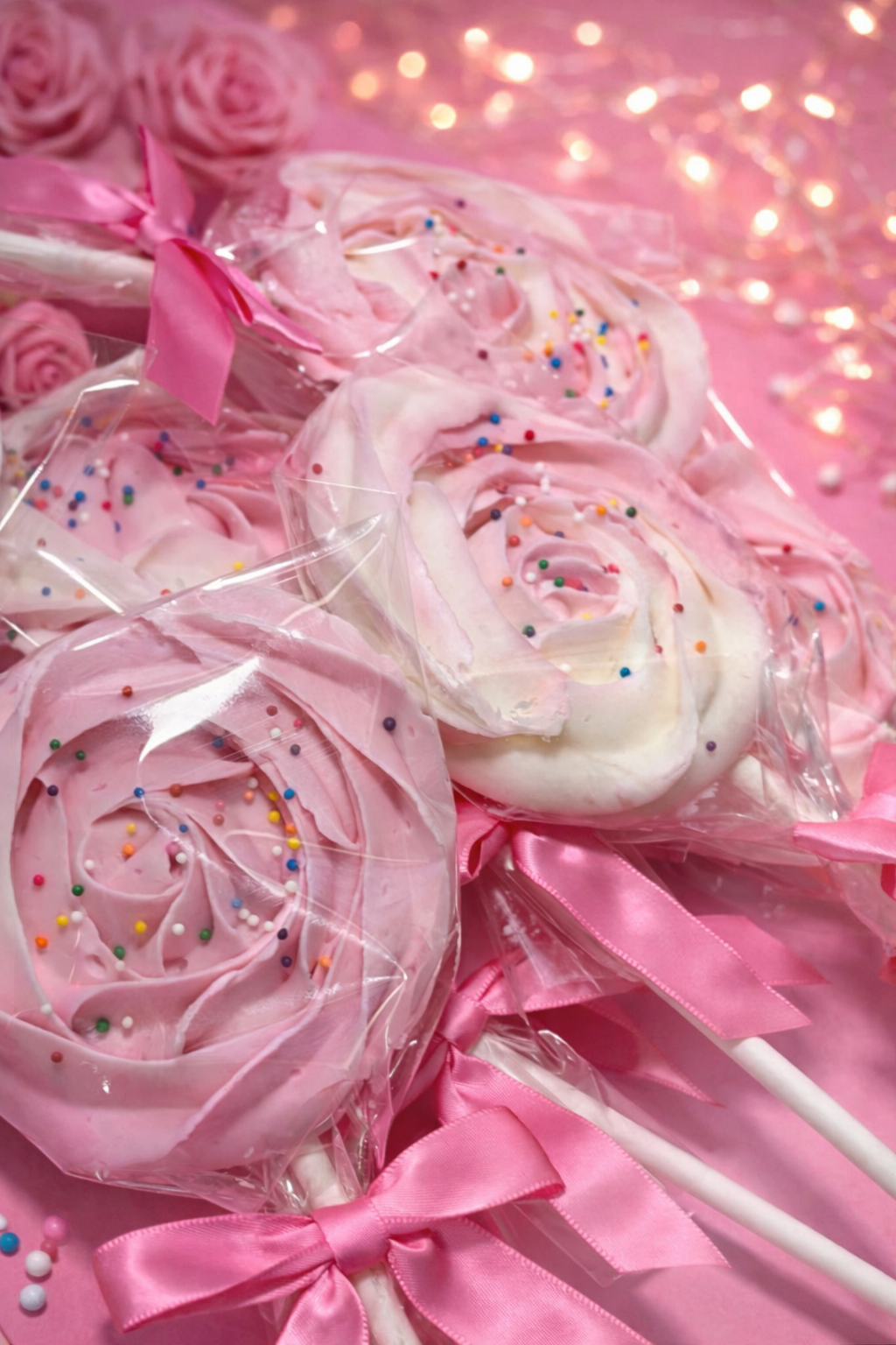 Vanilla Cake Pop Meringue Lollipop