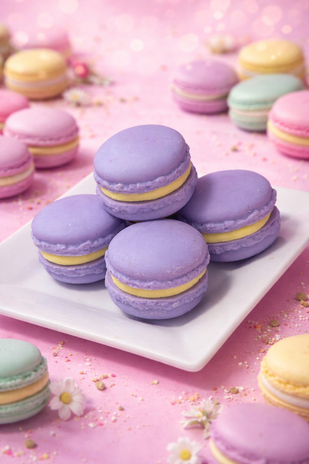 Lemon Lavender Macarons