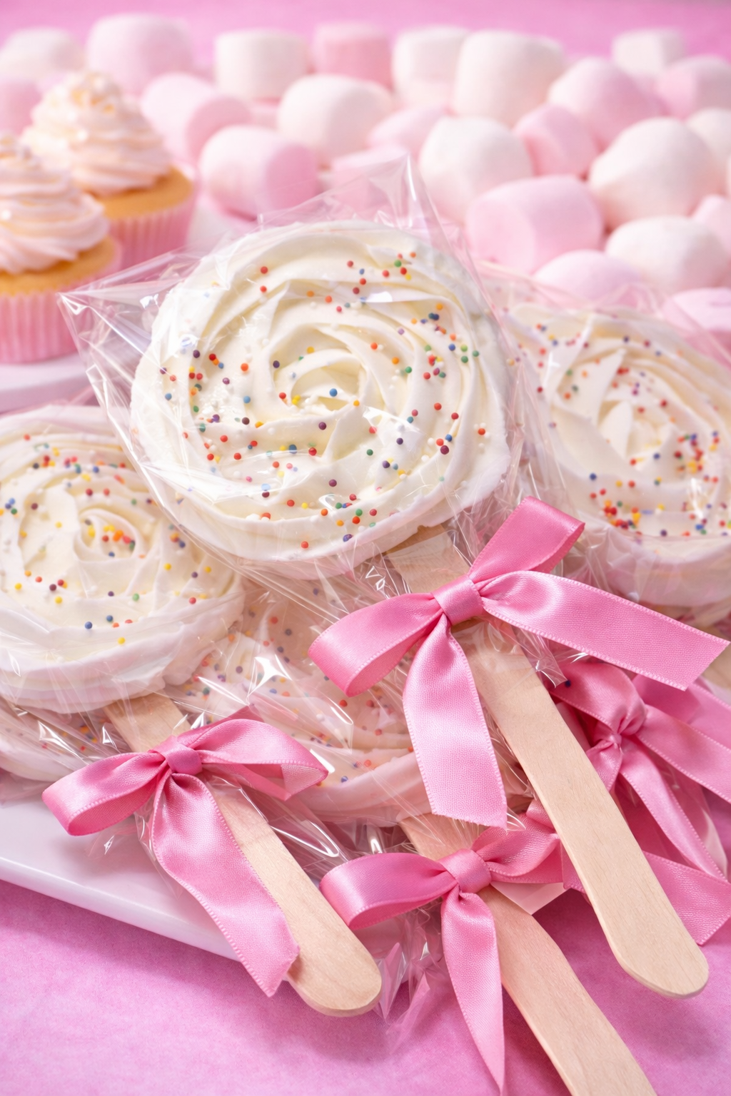 Marshmallow Fluff Meringue Lollipop