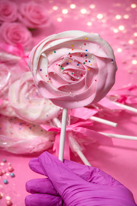 Vanilla Cake Pop Meringue Lollipop
